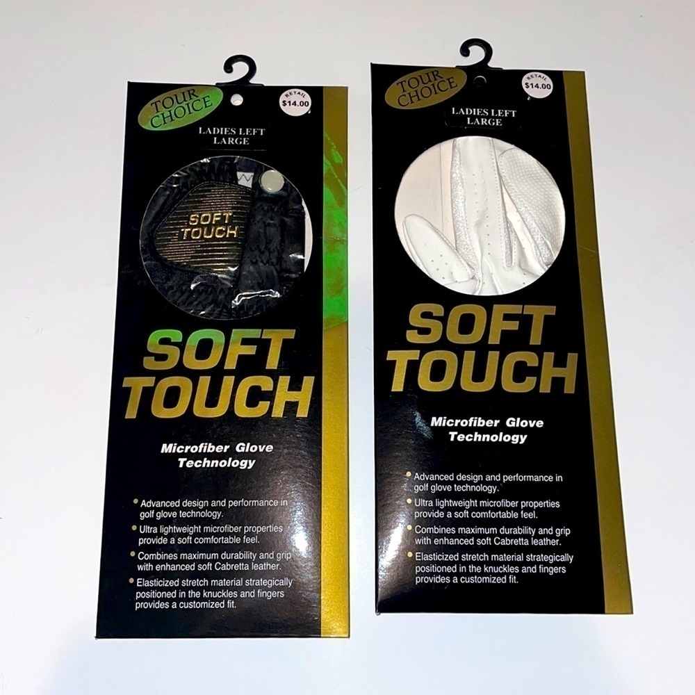 3/$25 New Soft Touch Professional Gold Glove White & Black